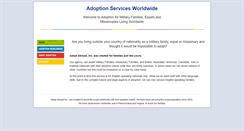 Desktop Screenshot of adoption-services-worldwide.com