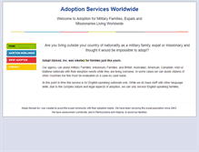 Tablet Screenshot of adoption-services-worldwide.com